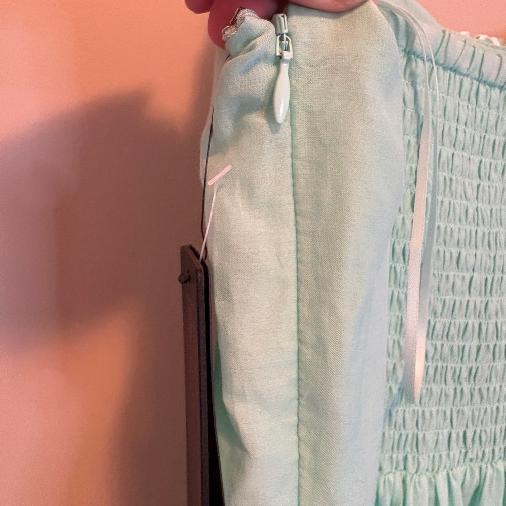 NWT Vintage Guess Green Eyelet Lace-Up Dress Sz Small Fairy Princess $108 Retai - Picture 9 of 13